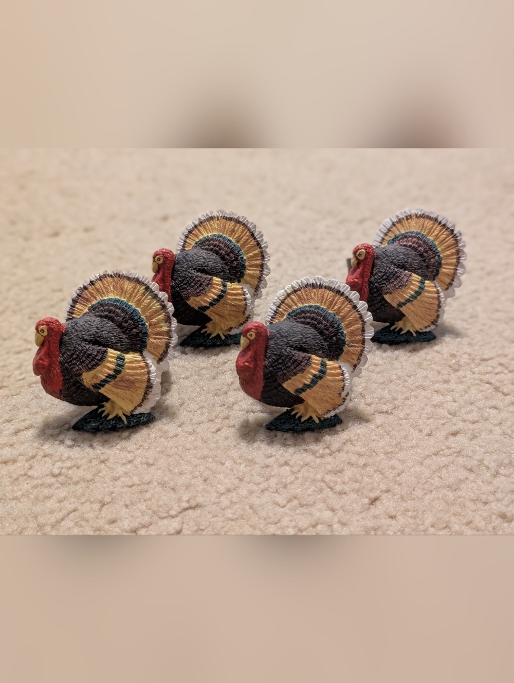 Set of 4 Decorative Turkey Napkin Rings